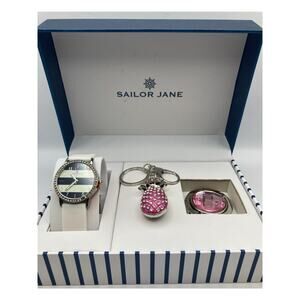 Sailor Jane Gift Box with New Watch Pineapple Key Chain and Charm with Box